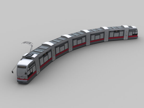 Low Poly Tram 1(Vienna Tram) - Image 7