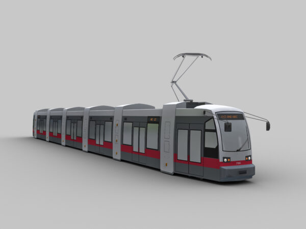 Low Poly Tram 1(Vienna Tram) - Image 4