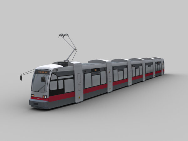 Low Poly Tram 1(Vienna Tram) - Image 5