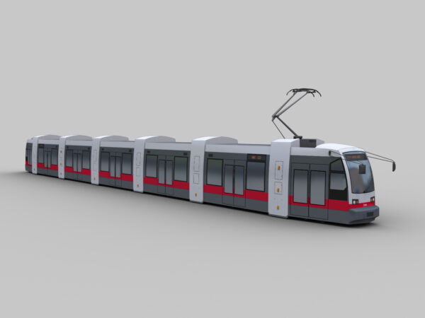 Low Poly Tram 1(Vienna Tram) - Image 2