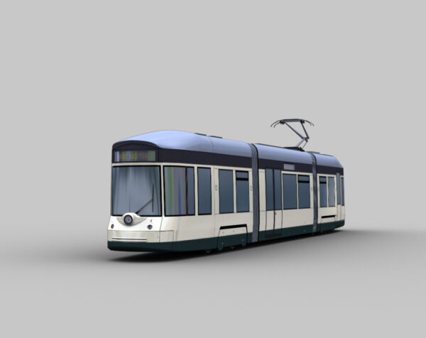Low Poly Tram 8 - Image 8