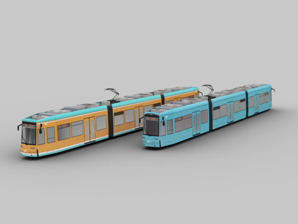 Low Poly Tram 19 - Image 6