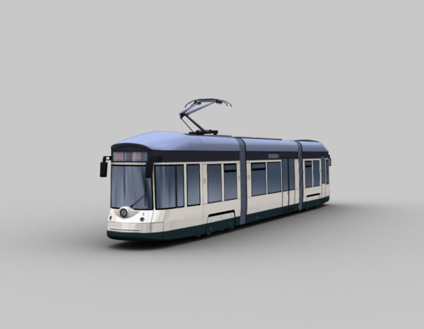Low Poly Tram 8 - Image 3