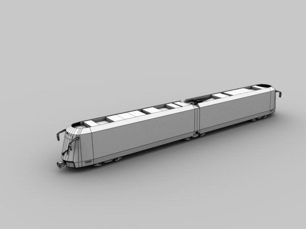 Low Poly Tram 7 - Image 8